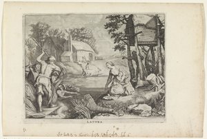 Leto (Latona) förvandlar lykierna till grodor Ovidius metamorfoser (serietitel)