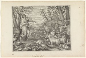 Orfeus förtrollar djuren med sin musik Metamorphoses of Ovid (serietitel)