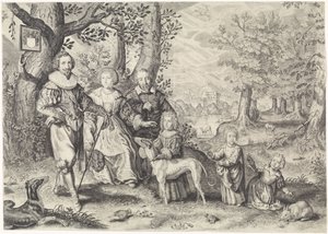 Porträtt av Guy Michel Lejay och hans familj