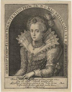 Elizabeth, prinsessa, hustru till kurfursten Fredrik V, kung av Böhmen av Crispijn van de Passe I