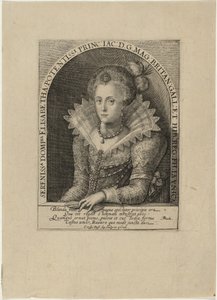 Elizabeth, prinsessa, hustru till kurfurst Fredrik V av Pfalz, kung av Böhmen av Crispijn van de Passe I