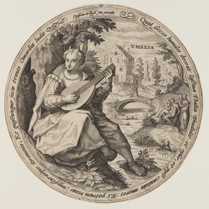 Terpsichore, från Muserna av Crispijn van de Passe I