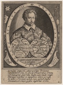 Thomas Cavendish av Crispijn van de Passe I