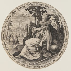 Urania, från The Muses av Crispijn van de Passe I