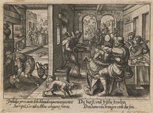 Bankett med musiker, ca. 1600