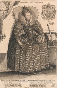 Elizabeth, drottning av England, ca 1603 (gravyr)