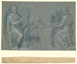 David och heliga Cecilia av Crispin van den Broeck