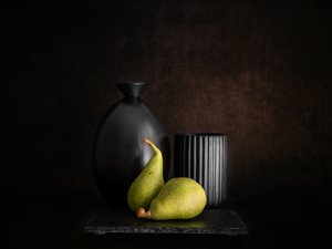 Stilleben med melankoliska päron