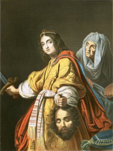 Judith med huvudet av Holofernes av Cristofano (after) Allori