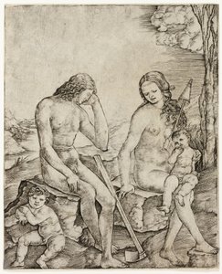 Adam och Eva med spädbarnen Kain och Abel