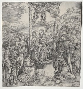 Tillbedjan av Magi av Cristofano Robetta