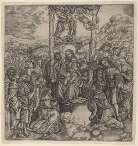 Tillbedjan av Magi av Cristofano Robetta