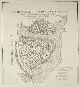 En karta över Konstantinopel 1422