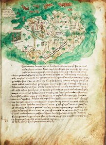Karta över Paxos, ca 1420 (pergament)
