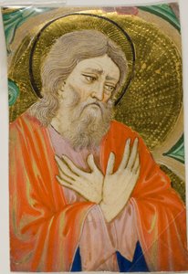Helgon i en historisk initial ur en körbok