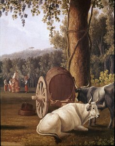 Skörd nära Neapel Detalj av kor - (Skörd nära Neapel) Målning av Cristoforo Kneip (1700-talet) Neapel, Museo Nazionale di San Martino av Cristoforo Kneip