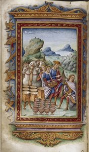 Akilles vägrar gåvor Illustration för The Heroides av Ovid, 1485-1499