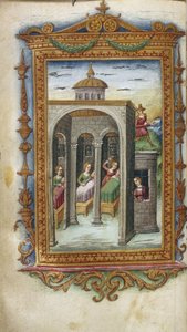 Danaus döttrar mördar sina män. Hypermnestra i fängelse Illustration för The Heroides av Ovid, 1485-1499