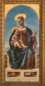 Madonna med barn (olja på panel) av Cristoforo da Lendinara Canozzi or Canozi
