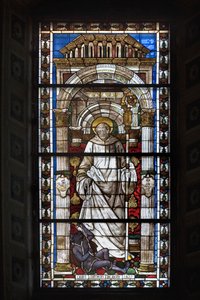 Saint Bernard (målat glas) av Cristoforo de Mottis