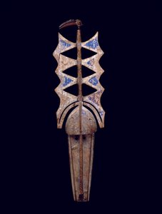 Nwenka-mask, 1900-talet (trä, pigment och metall) av Culture Bobo