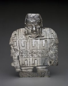 Warrior, 650-900 AD (hamrad, skuren och jagad silver) av Culture Wari
