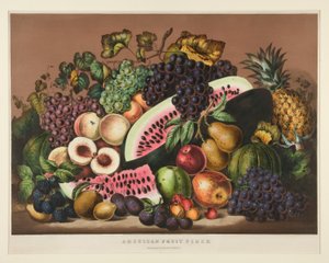 American Fruit Piece; Skylt 2881 av Currier and Ives
