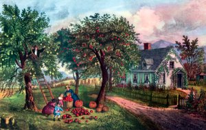 American Homestead hösten 1869 av Currier and Ives