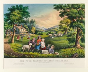 Livets fyra årstider: barndom av Currier and Ives