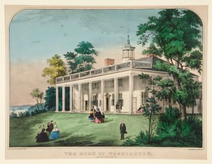 Washingtons hem/ Mount Vernon, VA av Currier and Ives