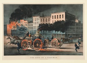 En brandmans liv / Metropolitan System. av Currier and Ives