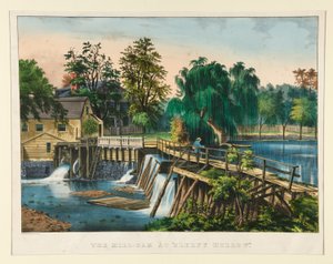Bruksdammen kl av Currier and Ives