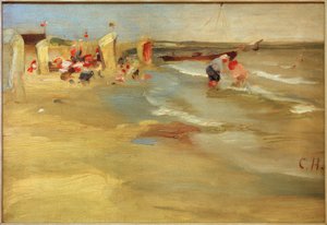 På stranden i Binz på ön Rügen av Curt Herrmann