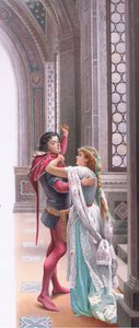 Kommer du att vara borta? Det är ännu inte ny dag., illustration från Romeo och Julia, av Curtazzo Curtazzo