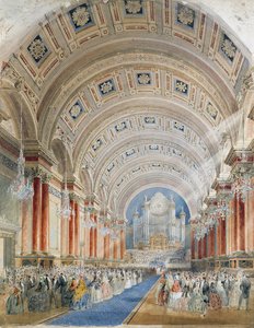 Interiörperspektiv, Leeds Town Hall av Cuthbert Brodrick