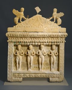 Kalkstenssarkofag: Amathus-sarkofagen, c.460 f.Kr. (hård kalksten)