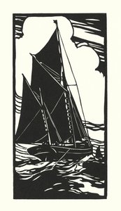 Fiskebåtar och pråmar: Brixham trålare (träsnitt)