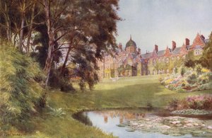 A Corner of the Lake, Sandringham (färg litho)