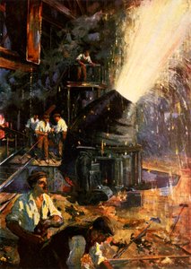 I full blom (färglitografi) av Cyrus (after) Cuneo