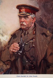 Fältmarskalk Sir John French, illustration från "Told in the Huts: The YMCA Gift Book", publicerad 1916. av Cyrus Cuneo