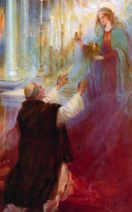 Legenden om kröningsoljan och ampullan, Jungfrun som visar sig för Thomas A Becket av Cyrus Cuneo