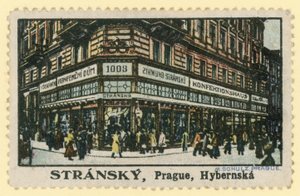 Stransky konditorer, Hybernska Street, Prag av Czech School