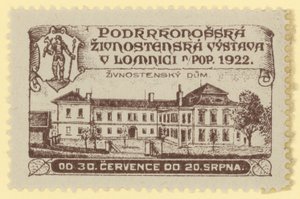 Handelsutställning, Lomnica., Tjeckoslovakien, 1922 av Czech School