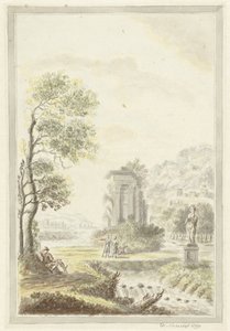 Arkadiskt landskap av D. Nachenius