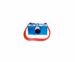 Camera (tusch på papper) av Daisy de Villeneuve