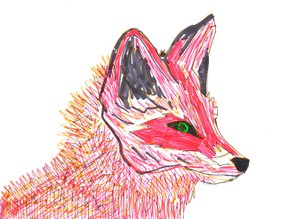 Fox (filtspets på papper)
