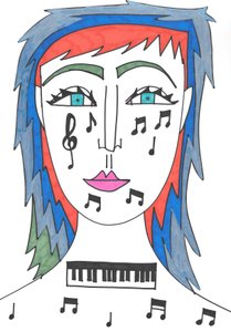 Musik (tuschpenna på papper)