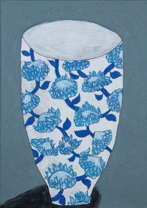 Blå blomvas