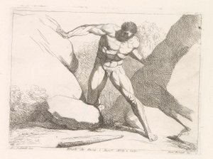 Herkules separerar klipporna Calpe och Abila (Herkules pelare) Ercole che divide i Monti Abila e Calpe (titel på objekt)