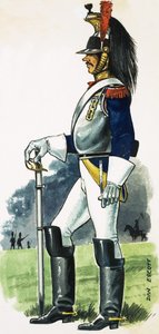 Fransk beriden cuirassier från den kejserliga armén i Frankrike av Dan Escott